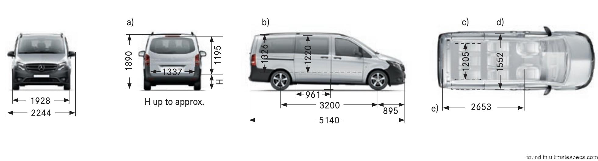 Mercedes Benz Vito 2015 Tourer L2