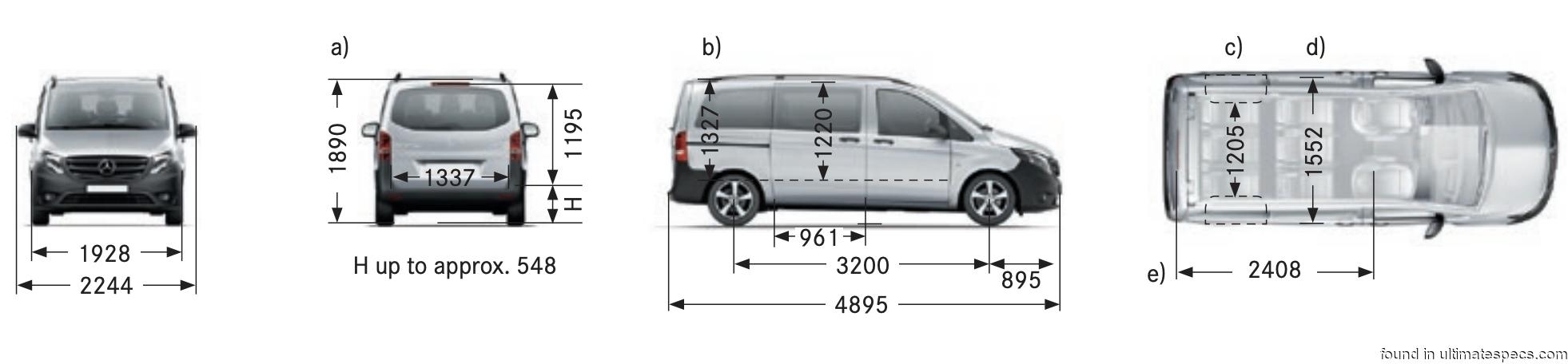 Mercedes Benz Vito 2015 Tourer L1