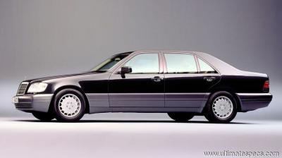 Autoprospekt 600SE 500SE 400SE Mercedes S-Klasse Prospekt 1991 1/91 W 140 56 S 