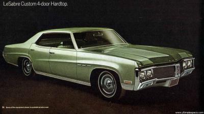 Buick LeSabre 4-Door Hardtop 1970 Custom 350-2 V-8 Hydra-Matic Auto (1969)